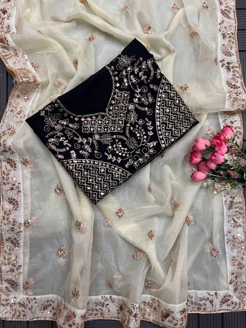 Off White Colour BT 396 Organza Designer Saree Wholesale Price In Surat